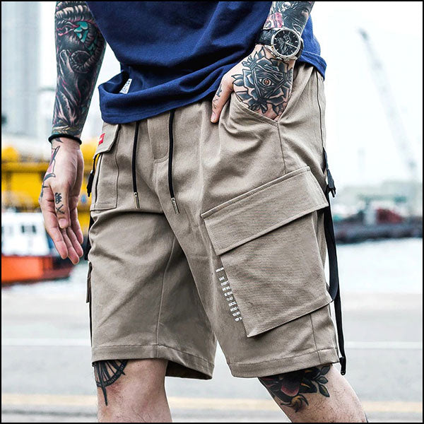Short Cargo Poches à Rabat Coton Beige Homme | La Halle