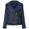 Blouson aviateur bleu marine femme