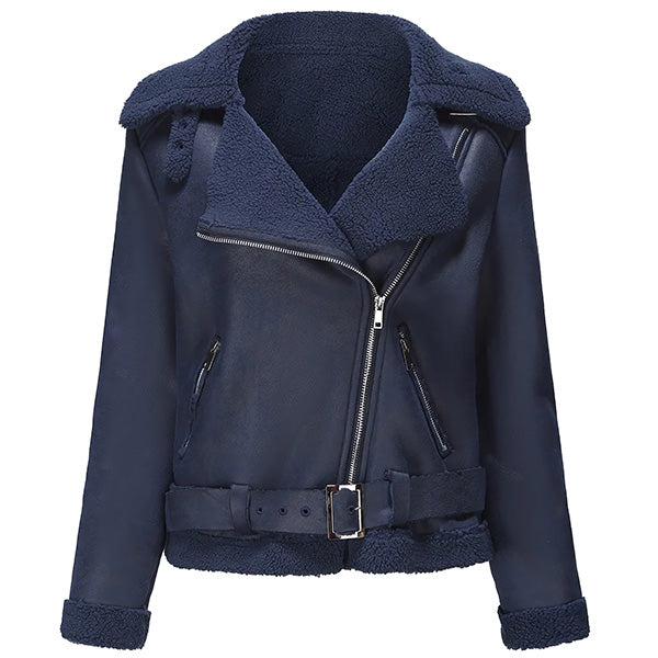 Blouson aviateur bleu marine femme