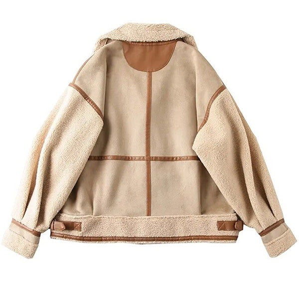 Blouson aviateur daim femme