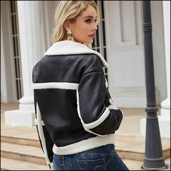 Blouson aviateur femme col fourrure