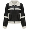 Blouson aviateur femme col fourrure