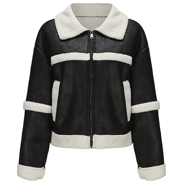 Blouson aviateur femme col fourrure