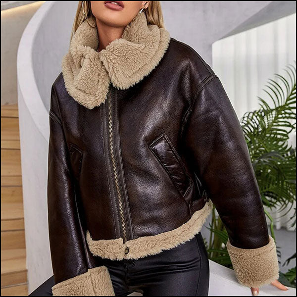 Blouson aviateur femme court