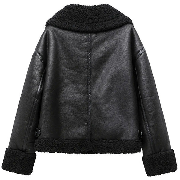 Blouson aviateur cuir femme