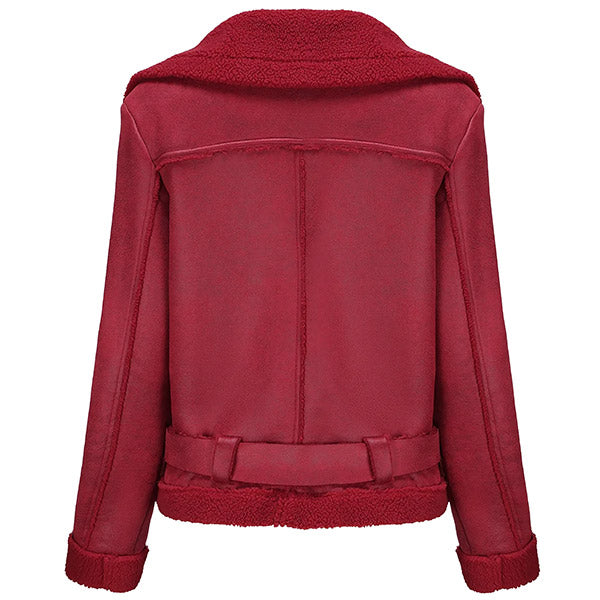 Blouson aviateur rouge femme