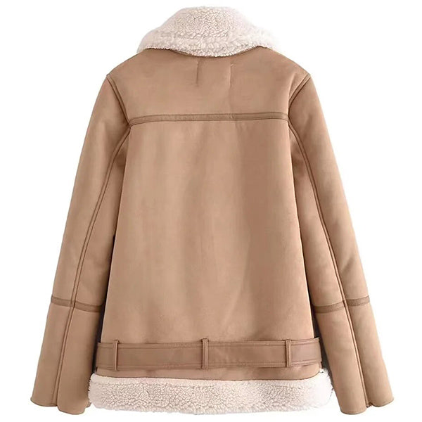 Blouson aviateur simili cuir femme