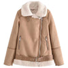 Blouson aviateur simili cuir femme
