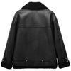 Blouson bombardier noir femme