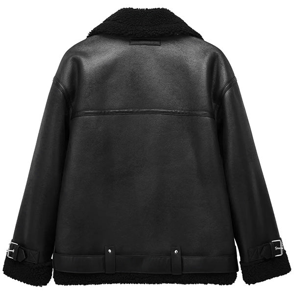 Blouson bombardier noir femme