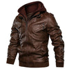 Blouson cuir aviateur capuche