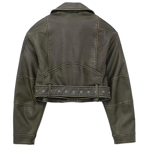 Blouson cuir aviateur femme