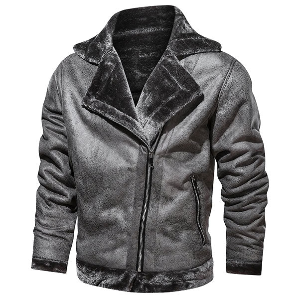 Blouson cuir aviateur homme gris
