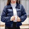 Blouson cuir style aviateur femme