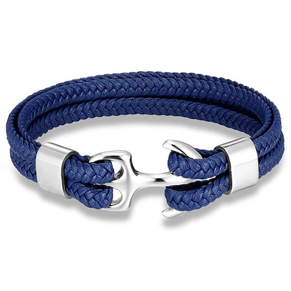 Bracelet Jonc Symbole Ancre Marine - Plaqué Or 18 Carats 750/1000 - Bijouxia