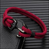 Bracelet ancre rouge