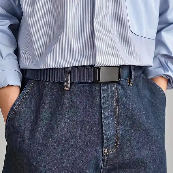 Ceinture militaire bleu marine homme