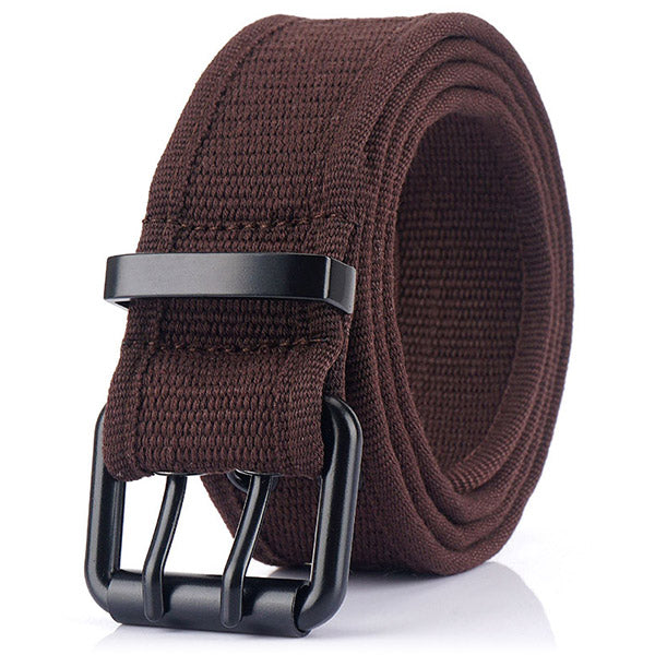 Ceinture tissu marron homme