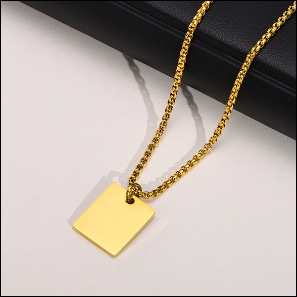 Collier plaque militaire femme