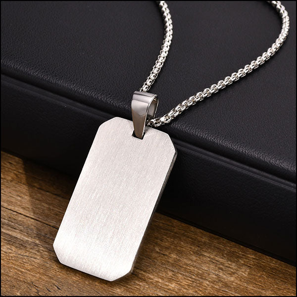 Collier plaque militaire homme