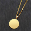Collier plaque ronde