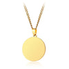 Collier plaque ronde