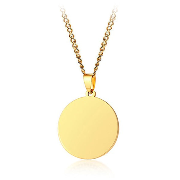 Collier plaque ronde