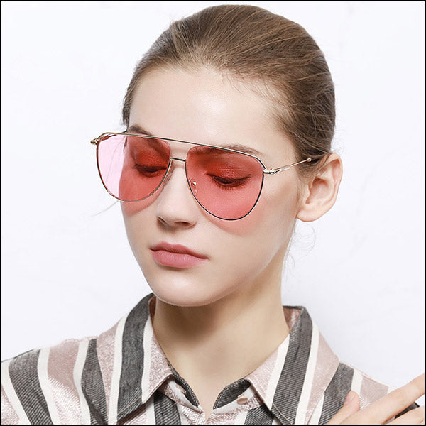 Lunette aviateur rose