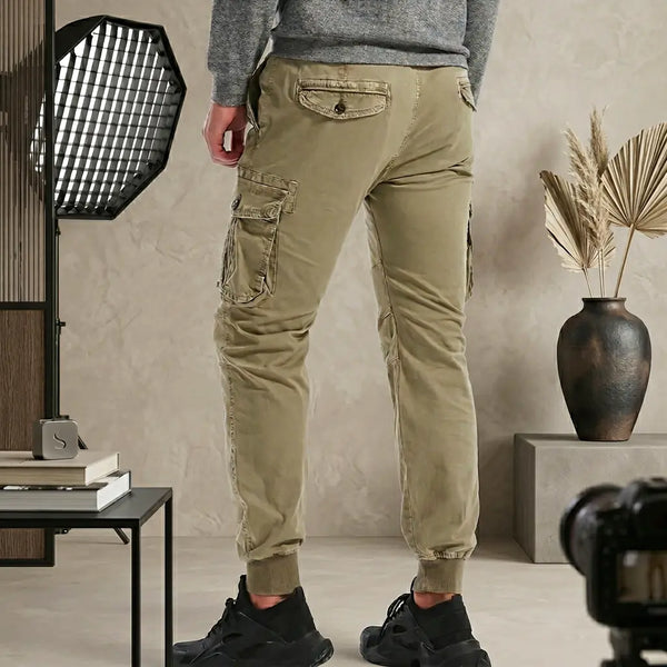 Pantalon cargo militaire beige