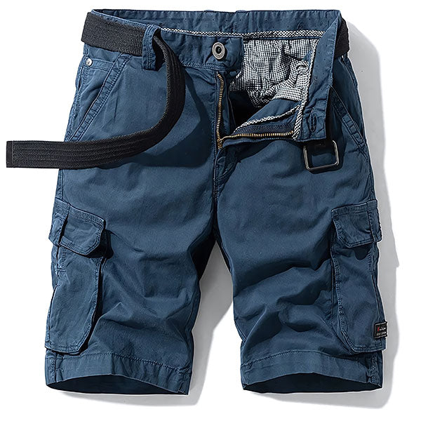 Short cargo bleu homme