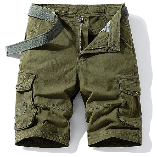 Short Cargo Homme Vert à Carreaux No Excess - Taille S, 100% Coton - Neuf Avec étiquettes