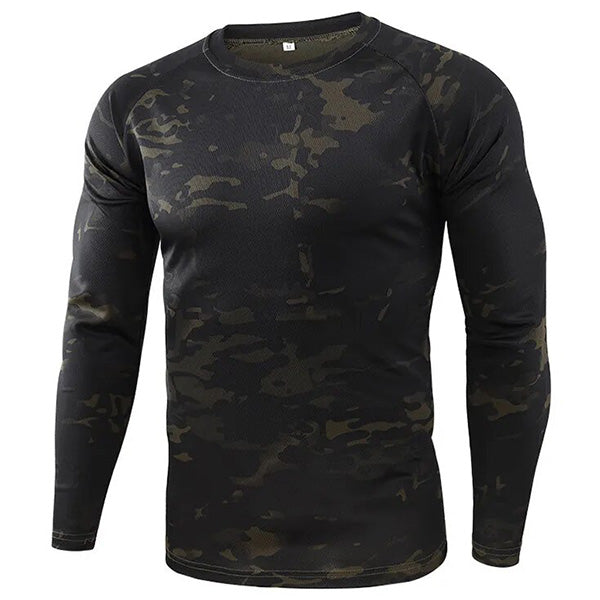 T-shirt Militaire Style Blackwater - Polyester, Manches Courtes, Col Rond, Taille Regular, Neuf Avec étiquette