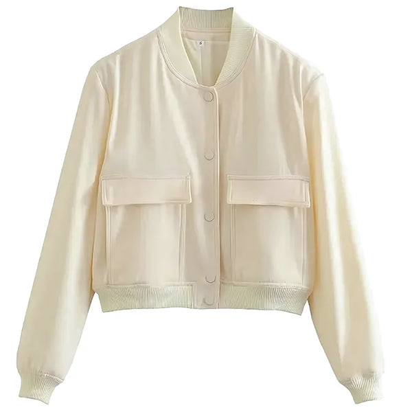 Veste aviateur femme beige