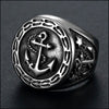 Bague ancre marine