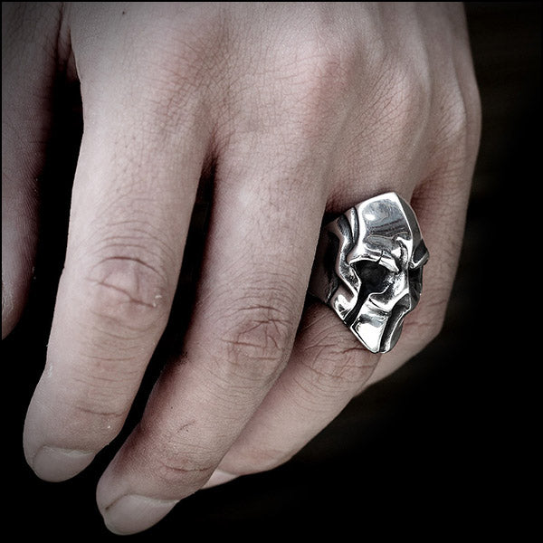 Bague casque spartiate