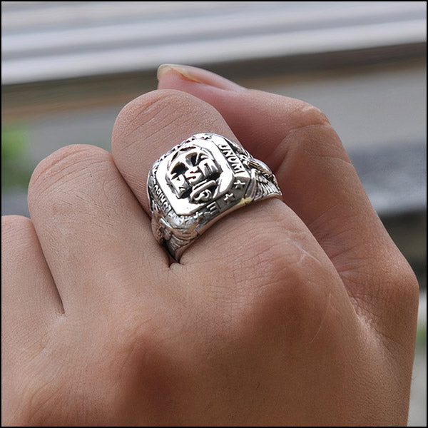 Bague US Navy argent