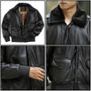 Blouson aviateur noir cuir homme