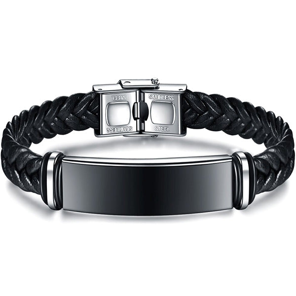 Bracelet homme plaque militaire
