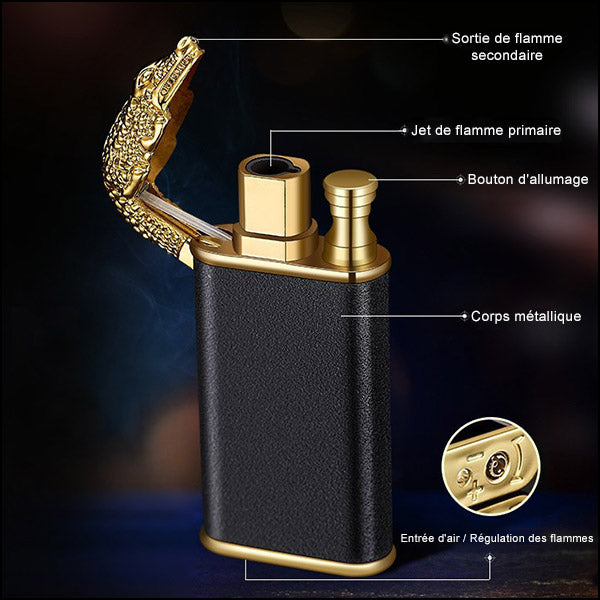 Briquet tempête crocodile