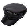 Casquette simili cuir femme