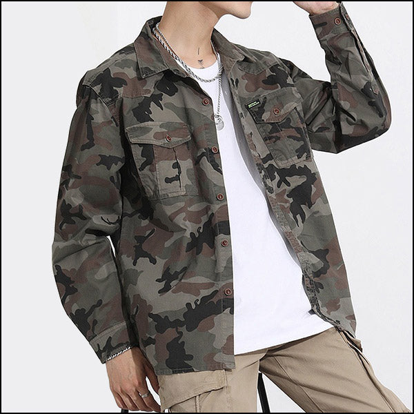 Chemise camouflage homme