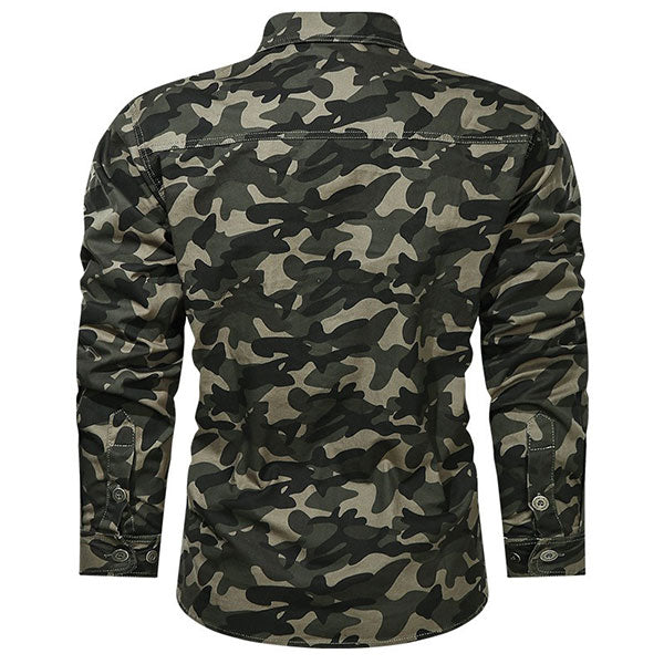 Chemise camouflage militaire homme