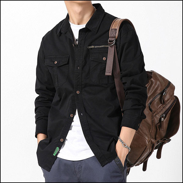 Chemise cargo noire