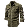 Chemise coton militaire homme