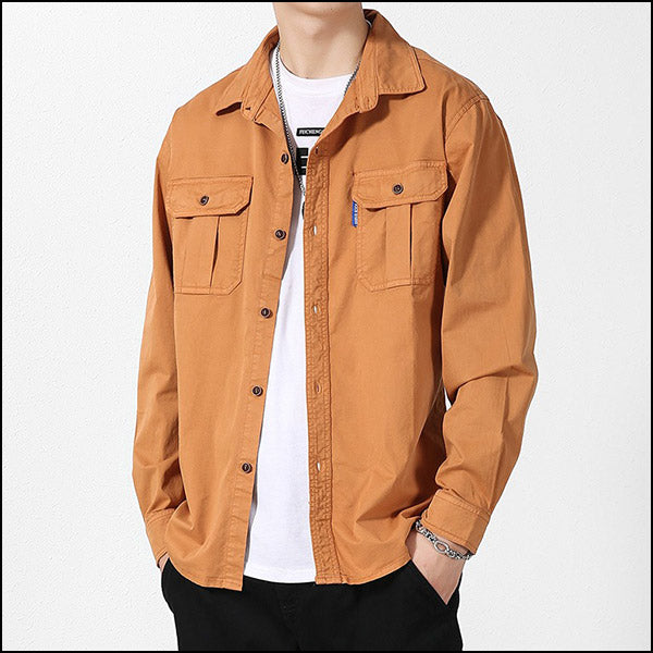 Chemise homme manches longues militaire