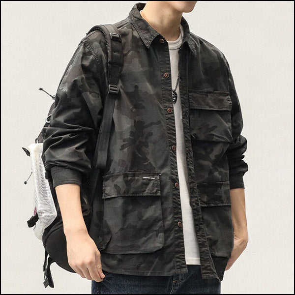 Chemise imprimée militaire