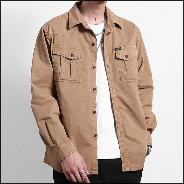 Chemise militaire beige