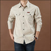 Chemise militaire beige homme