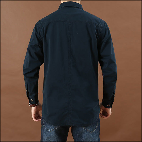Chemise militaire bleu homme