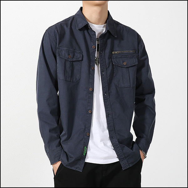 Chemise militaire bleu marine